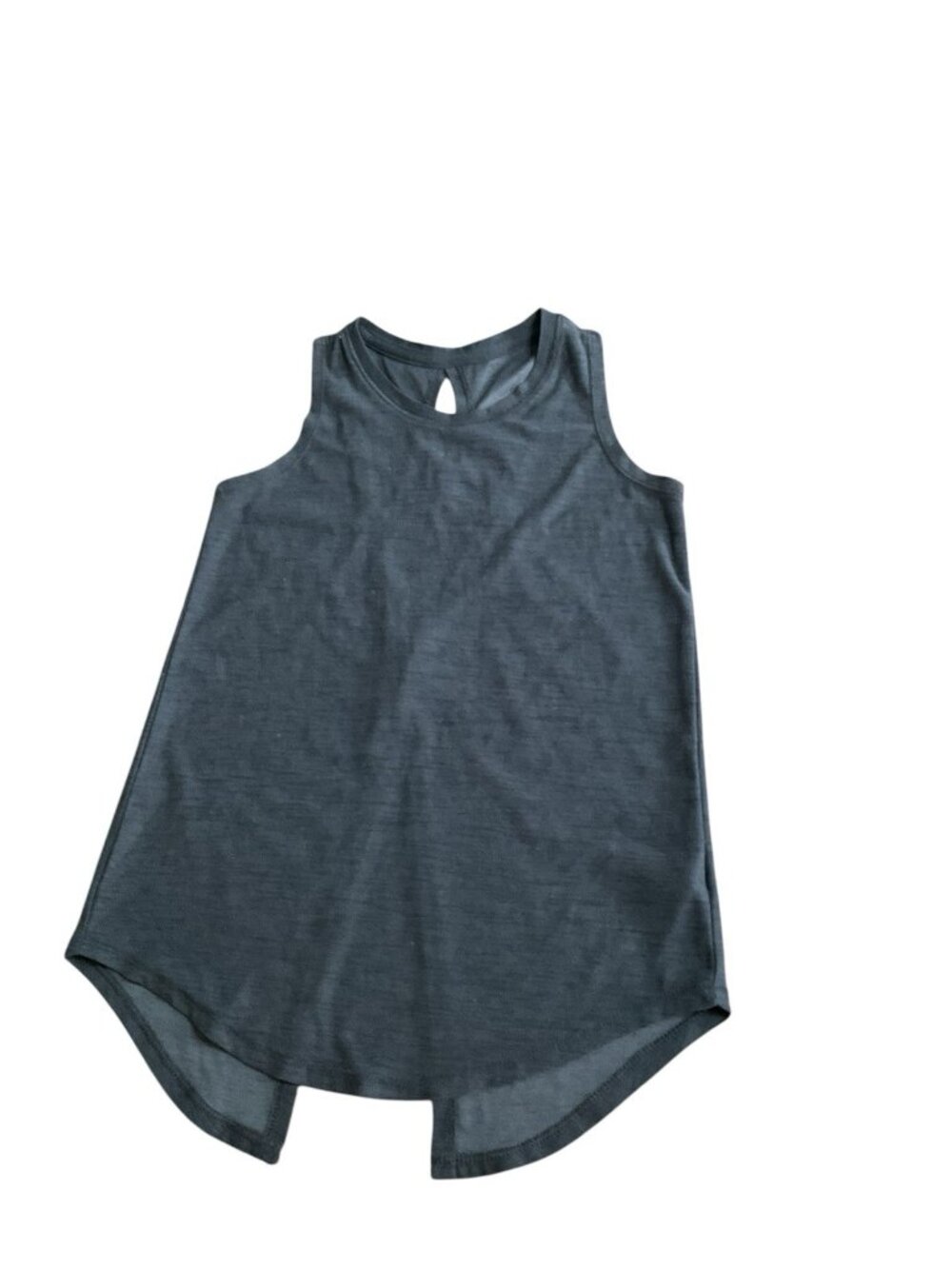 Old Navy Active Girls Charcoal Gray Open Back Tank Top Small (6-7)